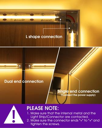 Imagem de Conectores LED HitLights sem solda de 2 pinos e 8 mm, pacote com 12 V, 12 V a 24 V