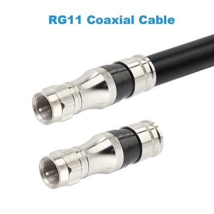 Imagem de Conectores MOOKEERF RG11 F Tipo 75 Ohm, pacote com 10 unidades com vedação contra intempéries