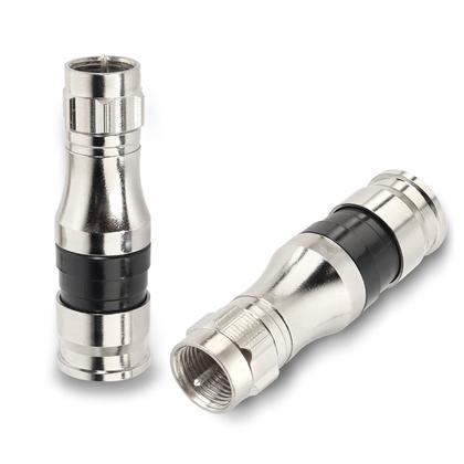 Imagem de Conectores MOOKEERF RG11 F Tipo 75 Ohm, pacote com 10 unidades com vedação contra intempéries