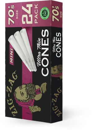 Imagem de Cones pré-laminados ZIG-ZAG Ultra Thin 70 mm, caixa de 24 unidades