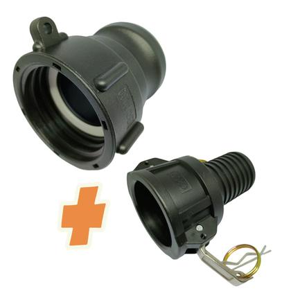 Imagem de Conexão Adaptador Container Ibc 1000L Camlock 2 polegadas