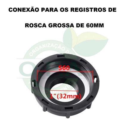 Imagem de Conexão Adaptador Container Ibc 1000l Redução 60x32mm
