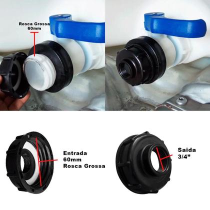 Imagem de Conexão Adaptador Container Ibc 1000l, Redução P 3/4
