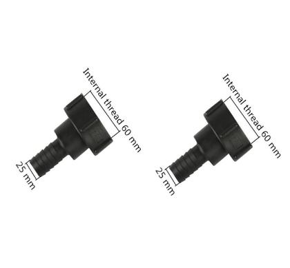 Imagem de Conexão Adaptador Espigão 2x1 Pol Container Ibc 1000l
