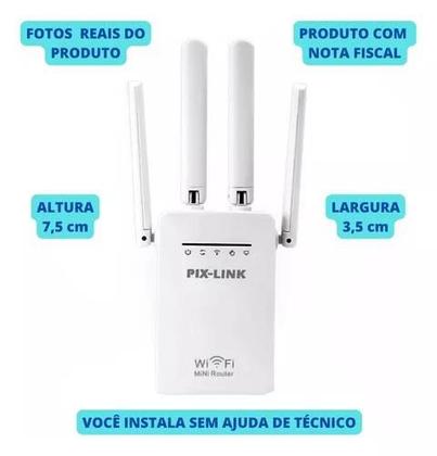 Imagem de Conexão Aprimorada: Repetidor Wifi 2800m com 4 Antenas, Amplificador de Sinal, 110v/220v