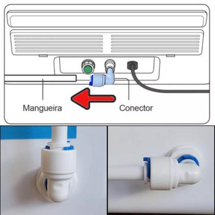 Imagem de Conexão Cotovelo Pino 1/4 Tubo 1/4 Compatível Purificador Água Electrolux Consul Diversos