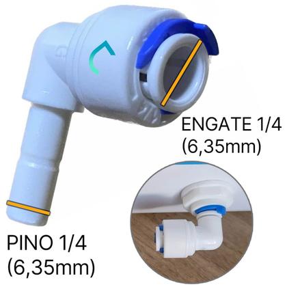 Imagem de Conexão Cotovelo Pino 1/4 Tubo 1/4 Compatível Purificador Água Electrolux Consul Diversos