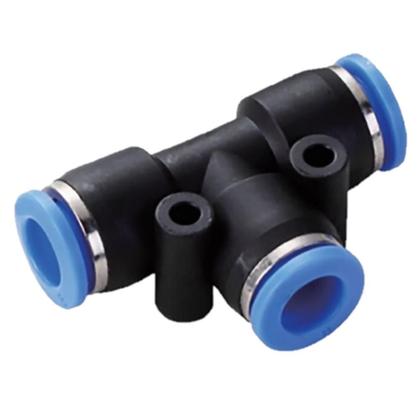 Imagem de Conexão Pneumática Kit União Engate Em T Pu 08mm 4 Peças