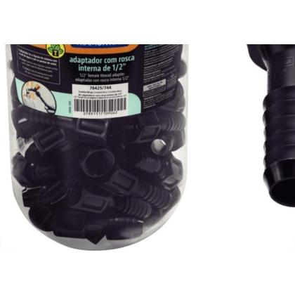 Imagem de Conexao Preta Tramontina Adaptador Rosca Interna 1/2'' Pote Com 80 Pecas - 78425744