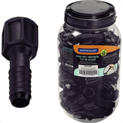 Imagem de Conexao Preta Tramontina Adaptador Rosca Interna 1/2'' Pote Com 80 Pecas - 78425744