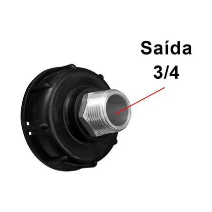 Imagem de Conexão Redução Para Container Ibc Rosca Grossa 2 X 3/4" Npt