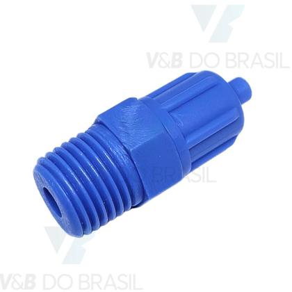Imagem de Conexão Reta Macho Abs 6mm X 1/4"