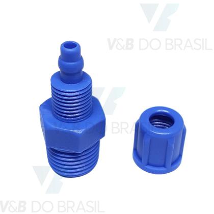 Imagem de Conexão Reta Macho Abs 6mm X 1/4"