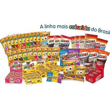 Imagem de Confeito de Chocolate ao Leite Kit Festa Aniversário 2 Cores