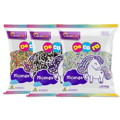 Imagem de Confeitos Miçanga Chocolate 300g Cores Diversas - Cacau Foods