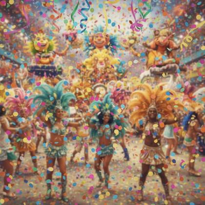Imagem de Confete Carnaval Folia Festa Kit 3pct - 300g Total Bloquinho