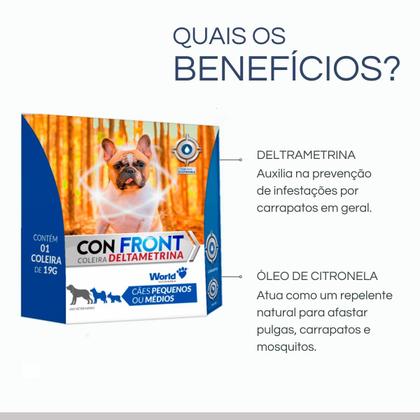Imagem de Confront Deltametrina Coleira 48cm Para Cães World 19g