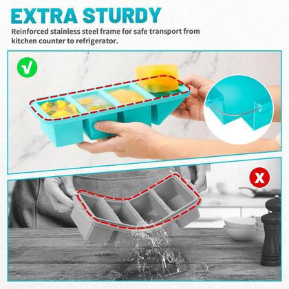 Imagem de Congelador molda AgiGear Silicone com tampas Recipiente de sopa de 250 ml