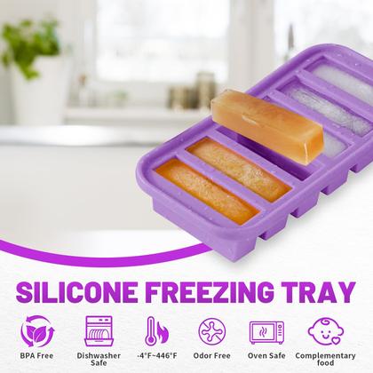 Imagem de Congelador molda silicone AgiGear com tampas para sopa, molho e caldo
