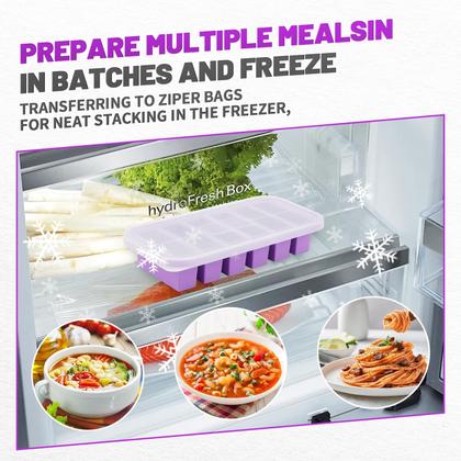 Imagem de Congelador molda silicone AgiGear com tampas para sopa, molho e caldo