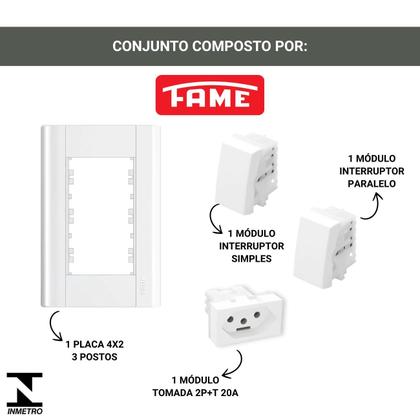 Imagem de Conj 4x2 1 Int Simples + 1 Int Paralelo + 1 Tom 20a Modulare