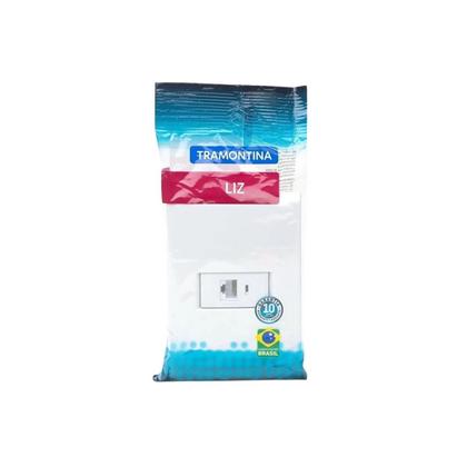 Imagem de Conj 4X2 1 Tomada RJ45 cat 6 Liz Branco Tramontina C/5 UNID