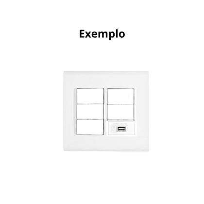 Imagem de Conj. 5 Interruptores Simples + 1 Tomada Usb Linha Evidence