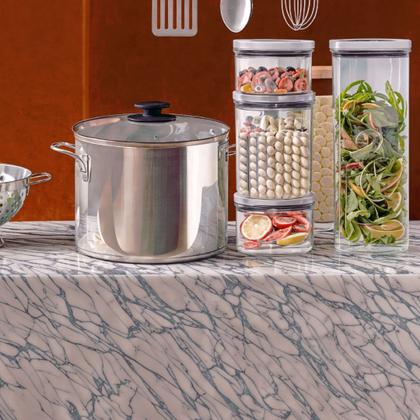 Imagem de Conj 5 Pote Herméticos Porta Alimento 580 1300 2200 2600 Ml 