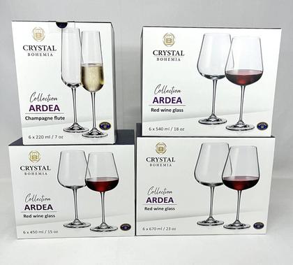 Imagem de Conj 6 Taças Cristal Ardea Bohemia 670ml vinho tinto Titanium