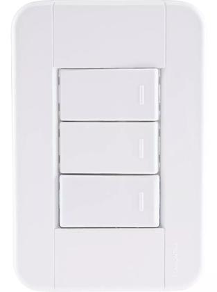 Imagem de Conj com 3 Interruptores Simples 10a Tablet Branco 57240070