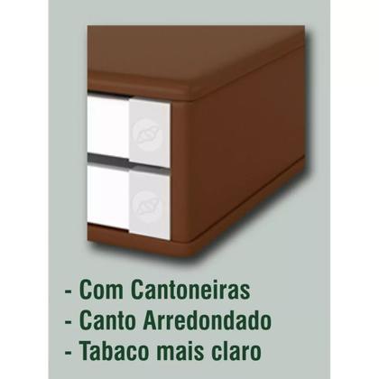 Imagem de Conj com 4 Suportes Para Monitor em MDF Branco com 2 Gavetas Brancas Souza Referência 3340