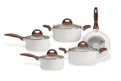Imagem de Conj de panela 5 peças com fundo de indução granada vanilla - brinox 4774/101