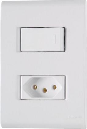 Imagem de Conj Interruptor Simples Tomada 10a Liz Tramont 57170064