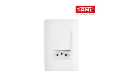 Imagem de Conj Interruptores Simples 16A/250V e Tomada 10A/250V Fame