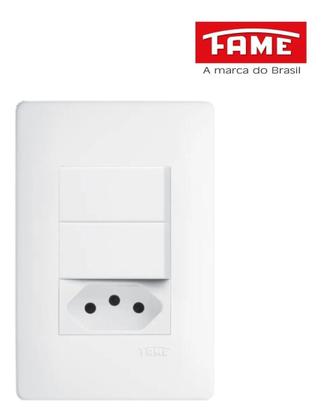 Imagem de Conj Interruptores Simples 16A/250V e Tomada 10A/250V Fame