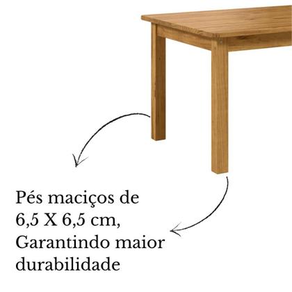 Imagem de Conj italia c/ 8 cadeiras estofadas verniz nogueira