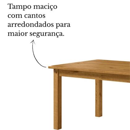 Imagem de Conj italia c/ 8 cadeiras estofadas verniz nogueira