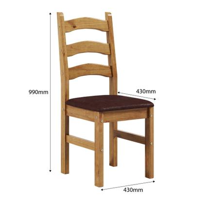 Imagem de Conj italia c/ 8 cadeiras estofadas verniz nogueira