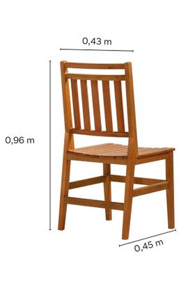 Imagem de Conj mesa compacta mariah com 4 cadeiras madeira maciça ripada