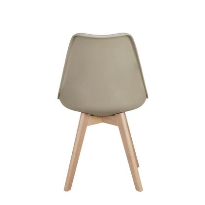 Imagem de Conj Mesa Eames 90Cm Redondo Com 4 Cad Saarinen Wood TP Branco - Branco