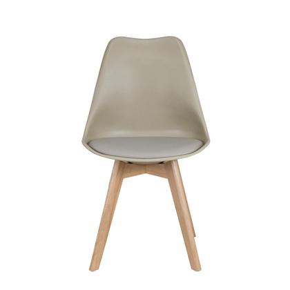 Imagem de Conj Mesa Eames 90Cm Redondo Com 4 Cad Saarinen Wood TP Branco - Branco