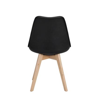 Imagem de Conj Mesa Eames 90Cm Redondo Com 4 Cad Saarinen Wood TP Branco - Branco