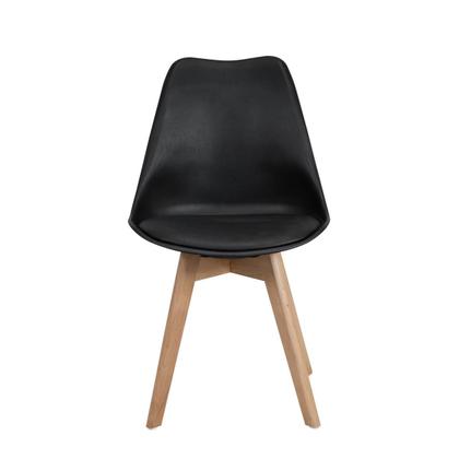 Imagem de Conj Mesa Eames 90Cm Redondo Com 4 Cad Saarinen Wood TP Branco - Branco