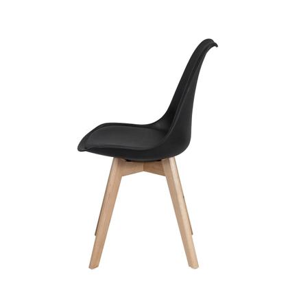 Imagem de Conj Mesa Eames 90Cm Redondo Com 4 Cad Saarinen Wood TP Branco - Branco