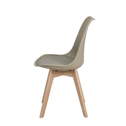 Imagem de Conj Mesa Eames 90Cm Redondo Com 4 Cad Saarinen Wood TP Branco - Branco