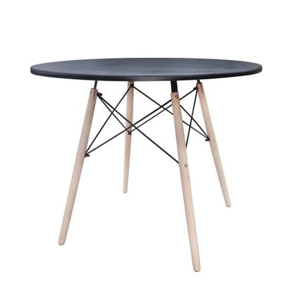 Imagem de Conj Mesa Eames Dsw 110Cm Redondo Com 4 Cad Web Dsw TP Preto - Preto