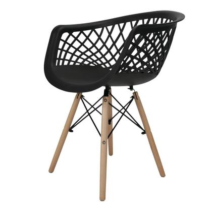 Imagem de Conj Mesa Eames Dsw 110Cm Redondo Com 4 Cad Web Dsw TP Preto - Preto