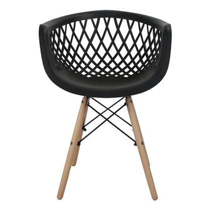 Imagem de Conj Mesa Eames Dsw 110Cm Redondo Com 4 Cad Web Dsw TP Preto - Preto