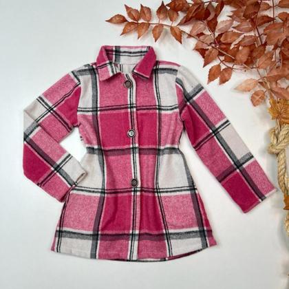 Imagem de Conjuntinho Inverno Infantil Elegante Casaco Calça Mini Diva Moda Blogueirinha