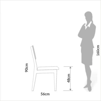 Imagem de Conjunto 02 Cadeiras de Jantar com Assento Estofado e Encosto com tela Palhinha CA35 Dalla Costa